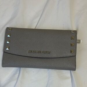 Michael Kors Studded Gray Wallet